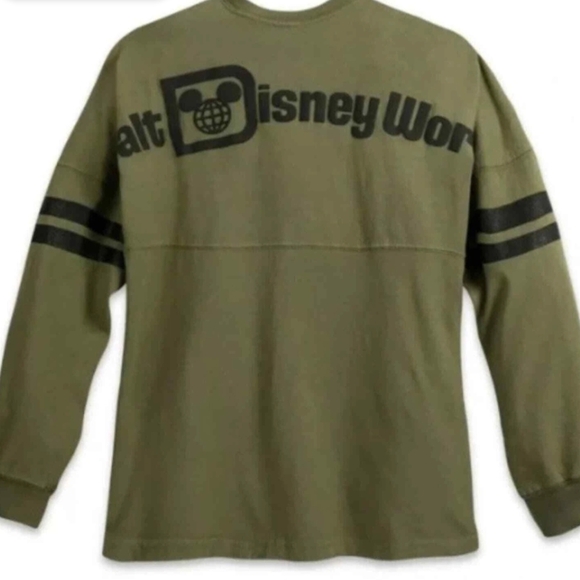 Walt Disney World Spirit Jersey Olive And Black Long Sleeve Shirt In Medium NWT - Picture 1 of 8